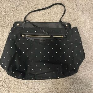 Vintage Kate Spade tote Black and White Polka Dot Canvas